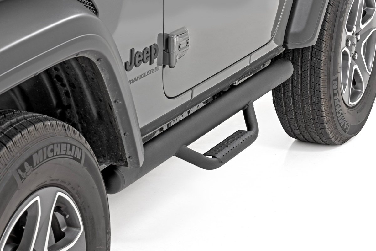 Jeep Wrangler Nerf Steps - Full Length - Rough Country - '18-'25